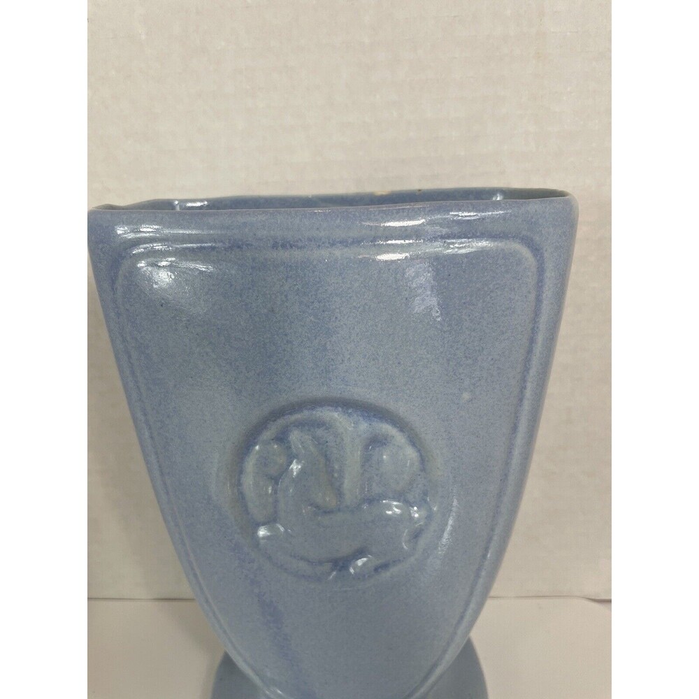 Robinson Ransbottom Vase Art Pottery Gazelle Deer Blue Ceramic 230 MCM VTG Retro - Picture 4 of 16